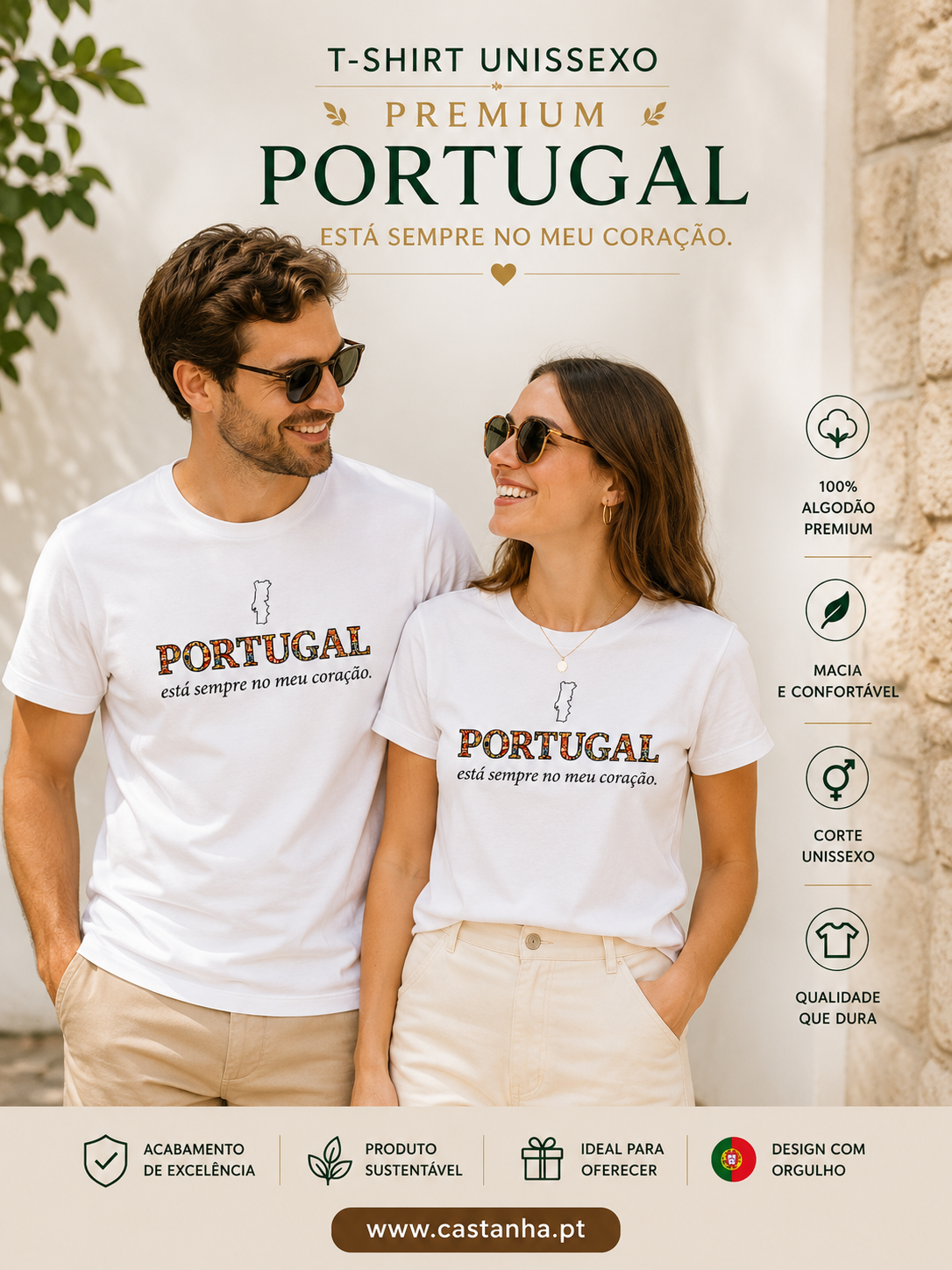 T-Shirts Premium Unissexo – 100% Algodão Orgânico