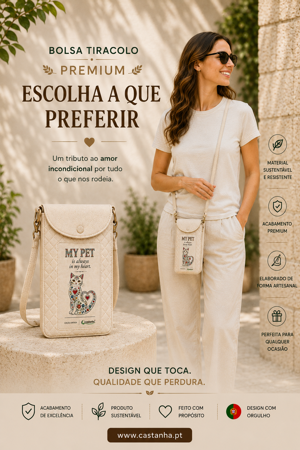 Bolsa Tiracolo Premium para Telemóvel — Edição Limitada