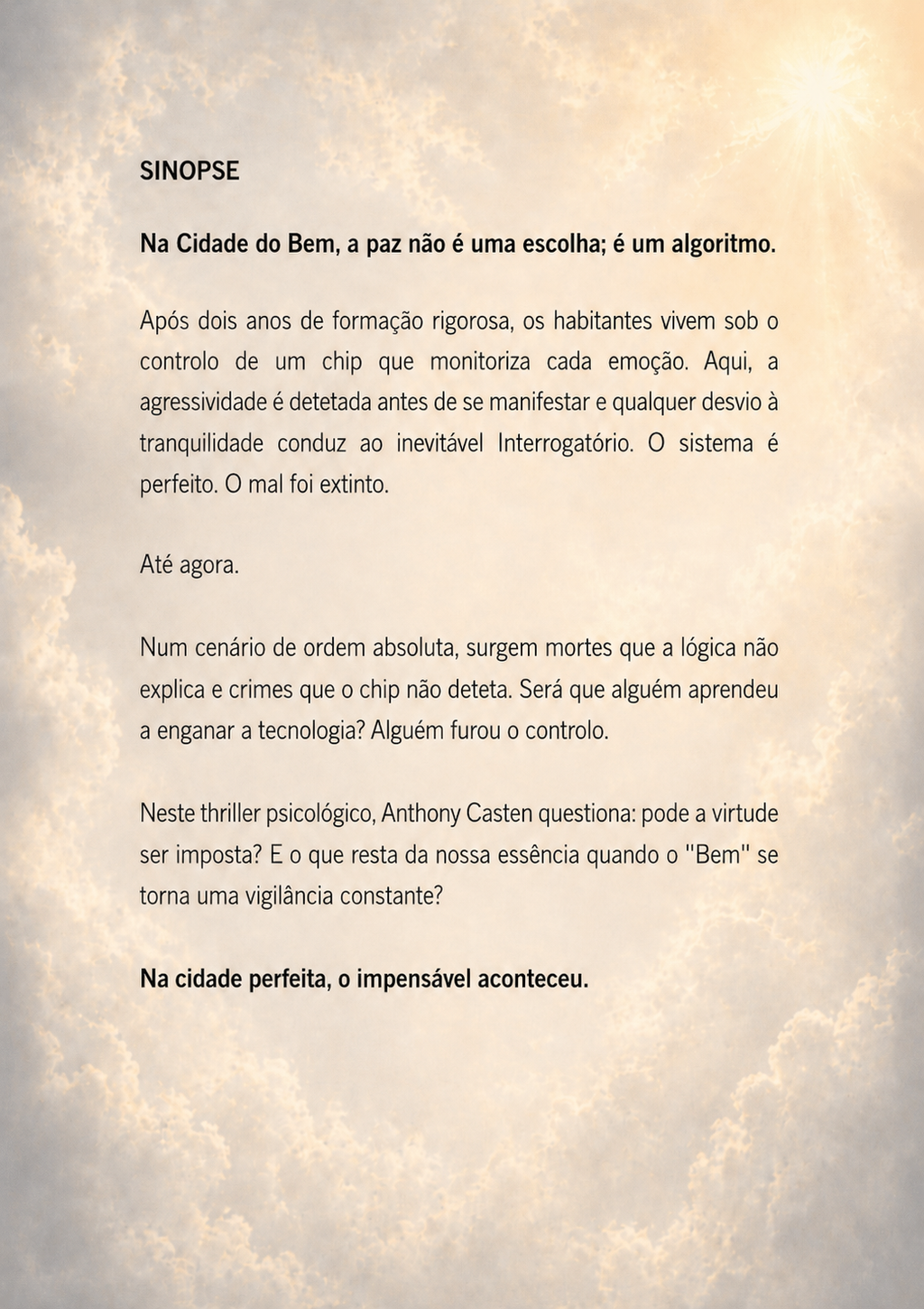 Livro "A Cidade do Bem" – Anthony Casten (Edição Especial Premium)
