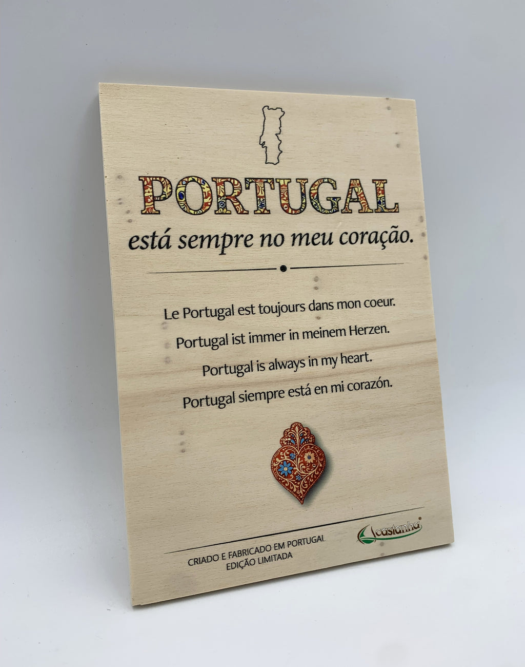 Decorative Wooden Sign - Portugal in my heart | Premium Gift