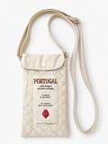 Sac bandoulière rembourré pour téléphone portable en tissu durable « PORTUGAL no coração » – Édition limitée