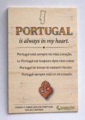 Placa Decorativa em Madeira - Portugal is always in my heart | Presente Premium
