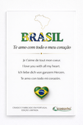 Placa Decorativa em Acrílico - BRASIL te amo | Presente Premium
