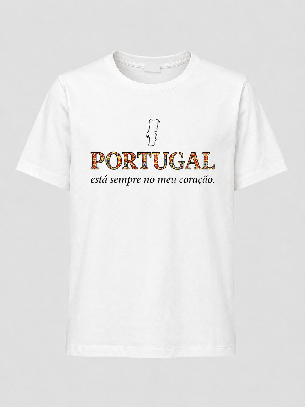 T-Shirt Premium Unissexo Branca "Portugal no Coração" – 100% Algodão Orgânico