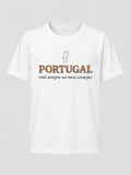 T-Shirt Premium Unissexo Branca "Portugal no Coração" – 100% Algodão Orgânico